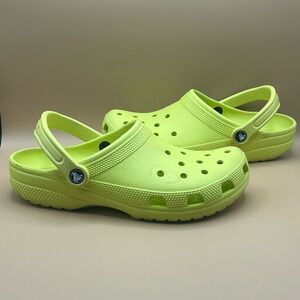Crocs Classic Clogs Neon Green Yellow Slip On - Men’s Size 8 Women’s Size 10